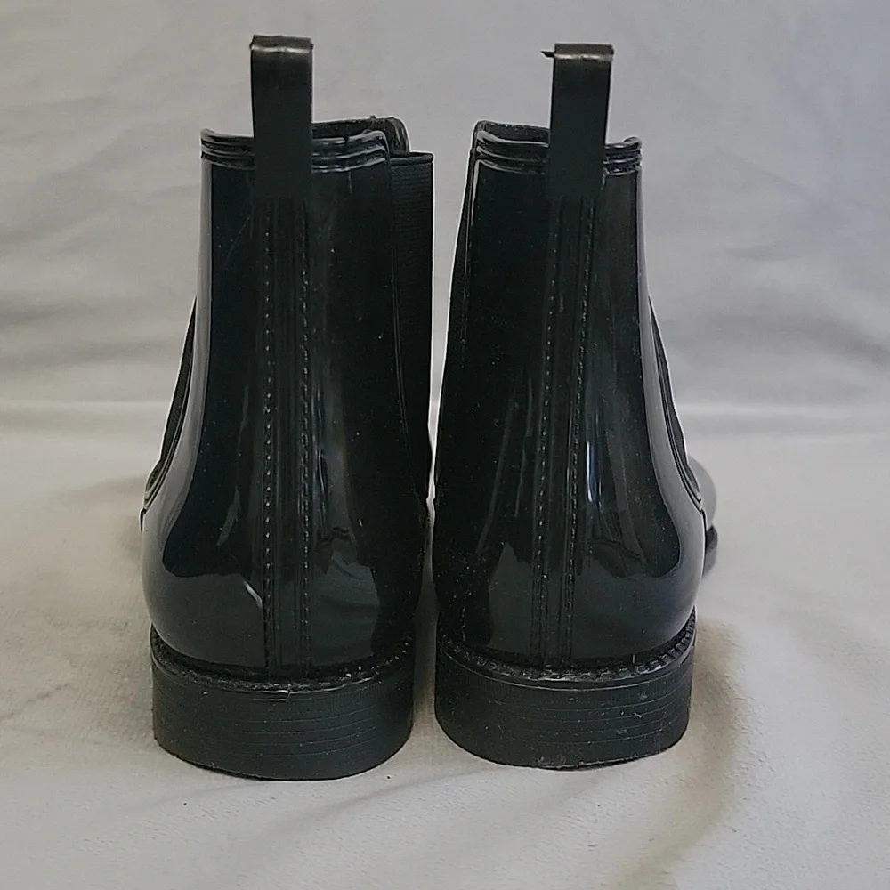 Rain Ankle Boots, Color Black, Size 10, Raining Shoes